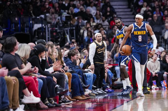 Denver Nuggets | KOšarkarji Denver Nuggets so se od leta 2025 poslovili brez poškodovanega Nikole Jokića in zmago proti Torontu (106:103) | Foto Reuters