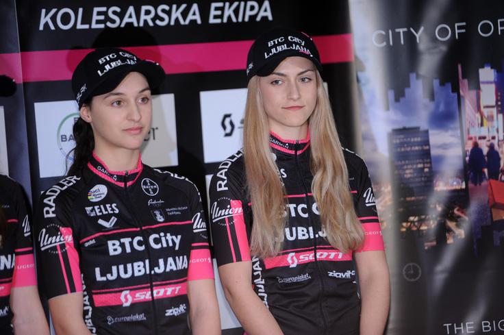 Urška Žigart leta 2015 na predstavitvi profesionalne kolesarske ekipe BTC City Ljubljana. | Foto: Nebojša Tejić/STA