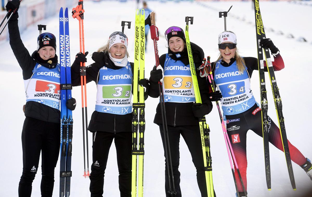 Norveška štafeta biatlon | Zmagale so Norvežanke. | Foto Guliverimage