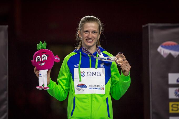 Tina Šutej je svojo vrednost dokazala tudi na marčevskem dvoranskem SP, ko je v Beogradu osvojila bronasto medaljo. | Foto: Peter Kastelic/AZS