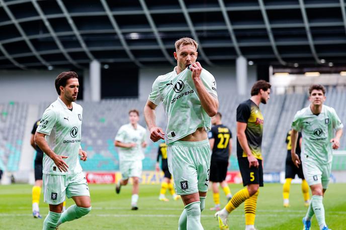 Olimpija Radomlje | Pedro Lucas je popeljal Olimpijo v vodstvo z 1:0. | Foto Aleš Fevžer