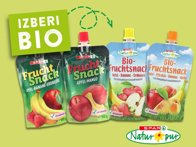 Izberite bio sadne kaše Spar Natur*pur in sadne kaše Spar. | Foto: SPAR