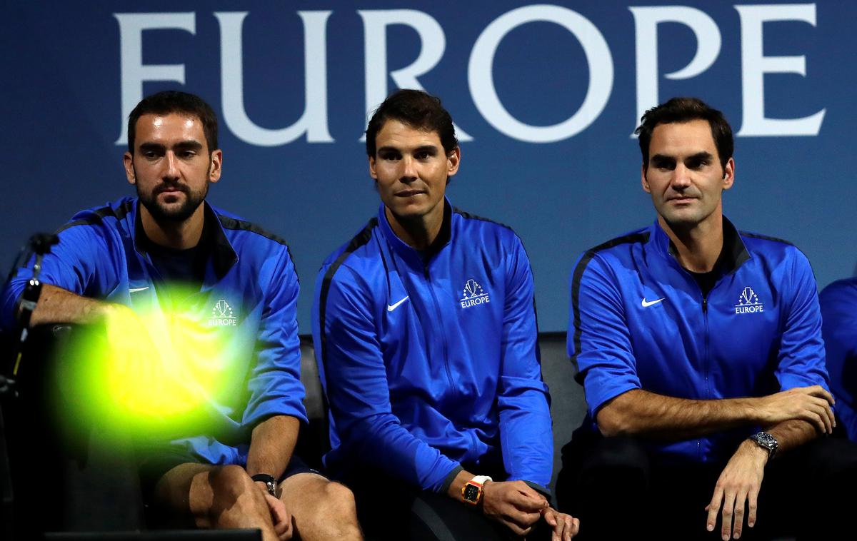 Roger Federer Rafael Nadal Laverjev pokal | Evropska zasedba na letošnjem Laverjevem pokalu se bo nekoliko razlikovala od prejšnjih. | Foto Reuters