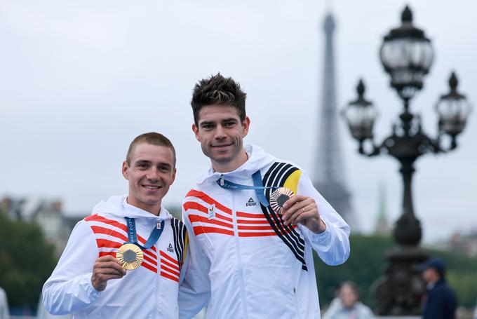 Belgijski orožji sta tudi Remco Evenepoel in Wout van Aert, ki sta na letošnjih olimpijskih igrah že osvojila zlato in bronasto odličje na posamični vožnji na čas. | Foto: Guliverimage