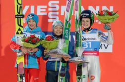 Ema Klinec tretja v Oberstdorfu, Takanašijeva zrušila rekord skakalnice