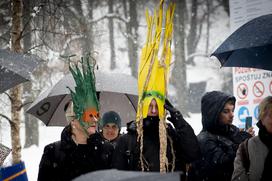 Protest proti sečnji gozda na Rožniku