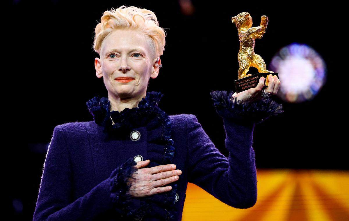 Tilda Swinton | Tilda Swinton, dobitnica zlatega medveda za življenjsko delo na letošnjem Berlinalu | Foto Reuters