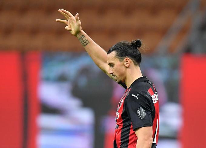 39-letni zvezdnik Milana Zlatan Ibrahimović je že pri osmih zadetkih v vsega petih nastopih v tej sezoni. | Foto: Reuters