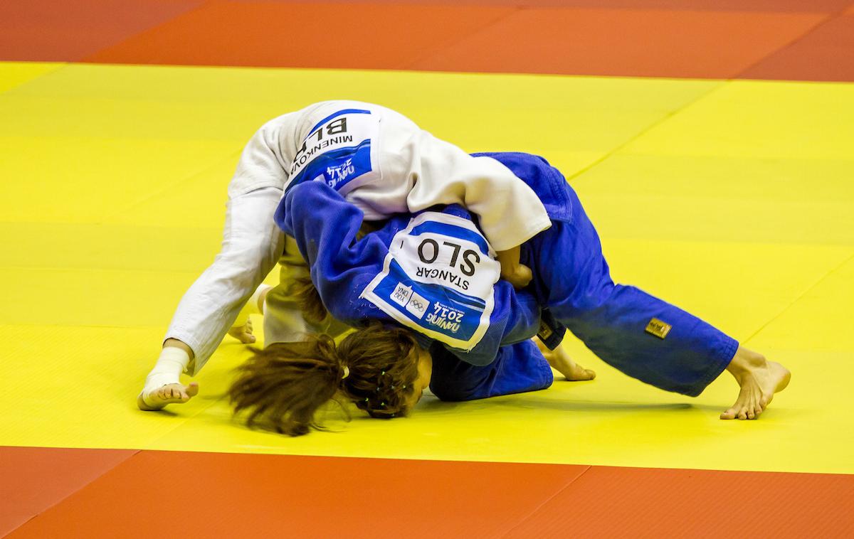 Maruša Štangar judo | Maruša Štangar je poskrbela za najboljši slovenski dosežek prvega dne bojev v Bakuju. | Foto Peter Kastelic
