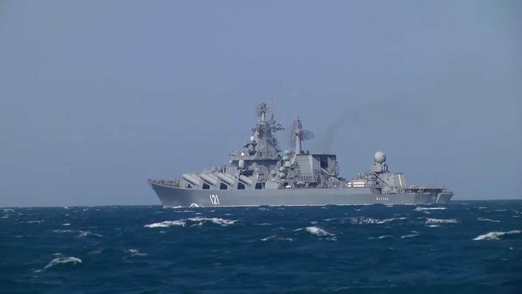 Raketna križarka Moskva je bila največja ruska vojaška ladja po koncu druge svetovne vojne, ki je potonila med bojem.  | Foto: Reuters