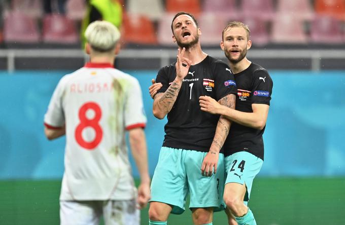 Tretji zadetek za Avstrijo je dosegel rezervist Marko Arnautović. | Foto: Reuters