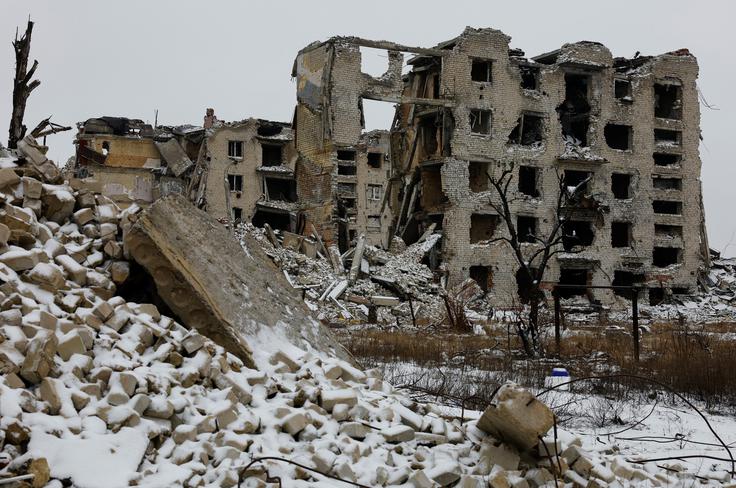 Razdejano mesto Marinka | Foto: Reuters