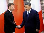 Francoski predsednik Emmanuel Macron in kitajski predsednik Ši Džinping