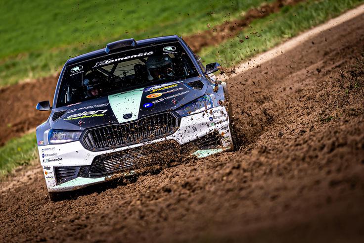 Mitja Klemenčič in Vili Ošlaj na Croatia Rally s škodo fabio RS rally2. | Foto: Uroš Modlic