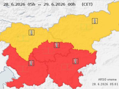 V več delih države rdeč alarm, presegli bi lahko absolutni junijski rekord