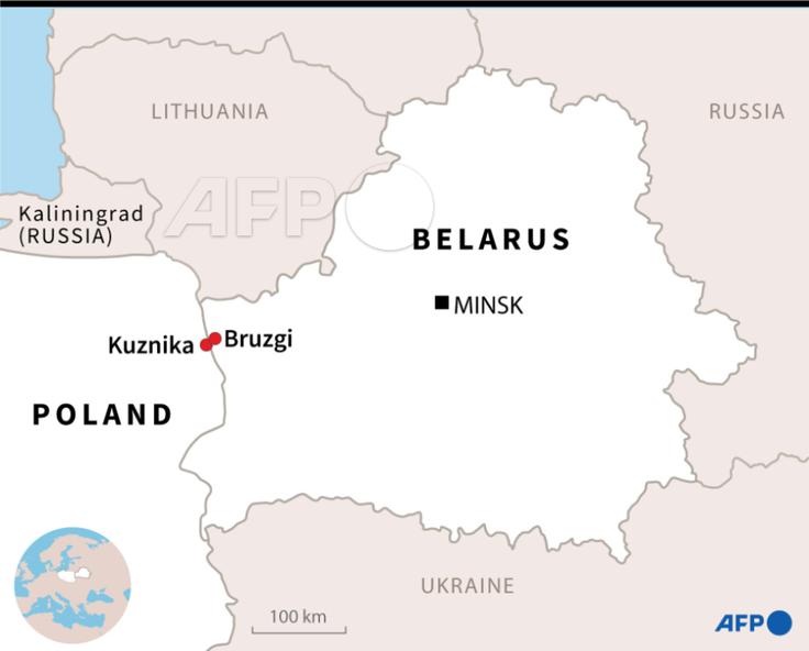 Migranti, ki večinoma prihajajo z Bližnjega vzhoda, že mesece poskušajo prečkati mejo med Belorusijo in Poljsko. | Foto: Twitter/AFP