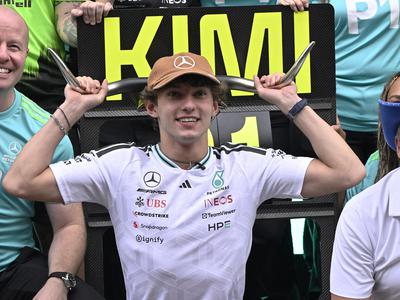 Kimi Antonelli je že neučakan, a bo vsaj lahko nazdravil s pravo penino