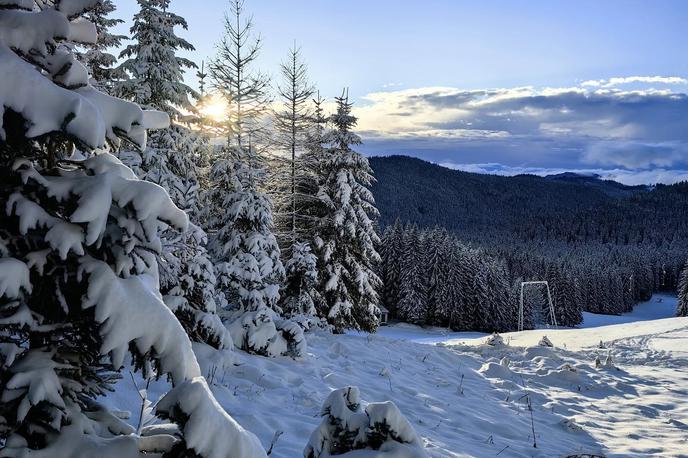 sneg, Pokljuka | Vreme bo pestro tudi konec tedna, napovedujejo vremenoslovci.  | Foto Neurje.si/Facebook/Miha Žvegelj