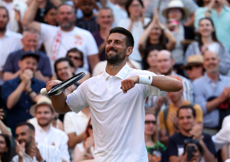 Novak Đoković Wimbledon Novak Đoković je 14-ič v polfinalu Wimbledona. | Foto: Reuters