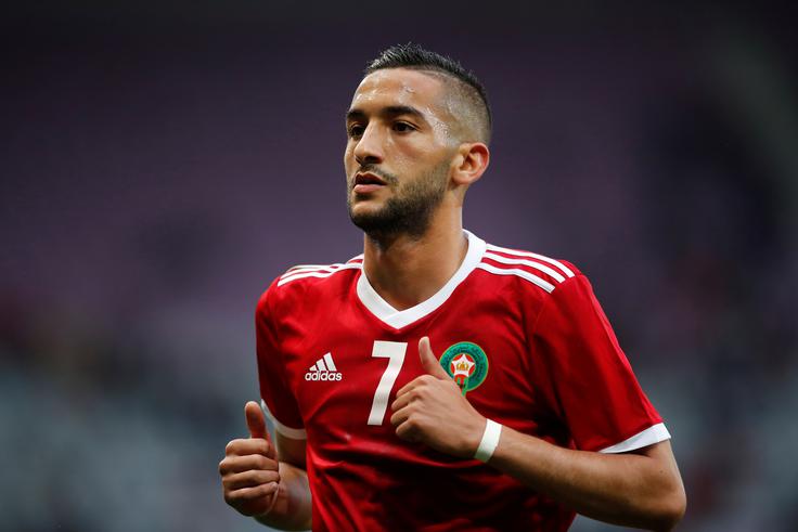 Za Hakimom Ziyechem je odlična sezona v majici Ajaxa iz Amsterdama. | Foto: Reuters