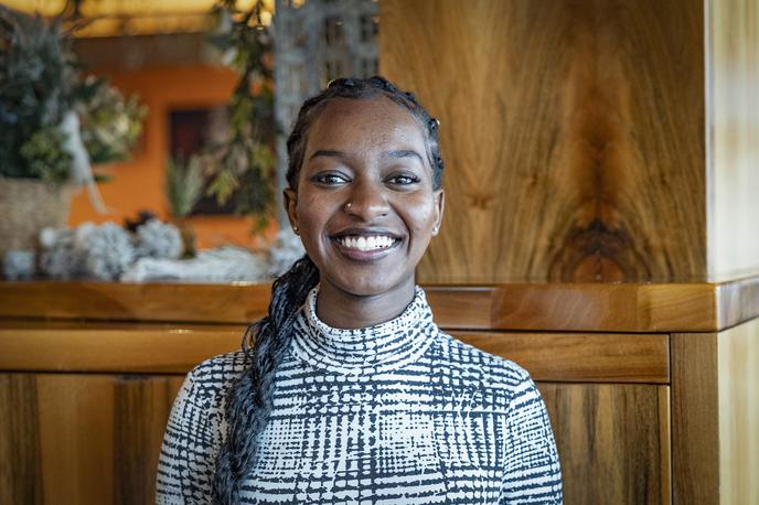 Rodah Nchore | V rubriki Prek meja gostimo Kenijko Rodah Nchore, ki jo je v Maribor pripeljala ljubezen.  | Foto Ana Kovač