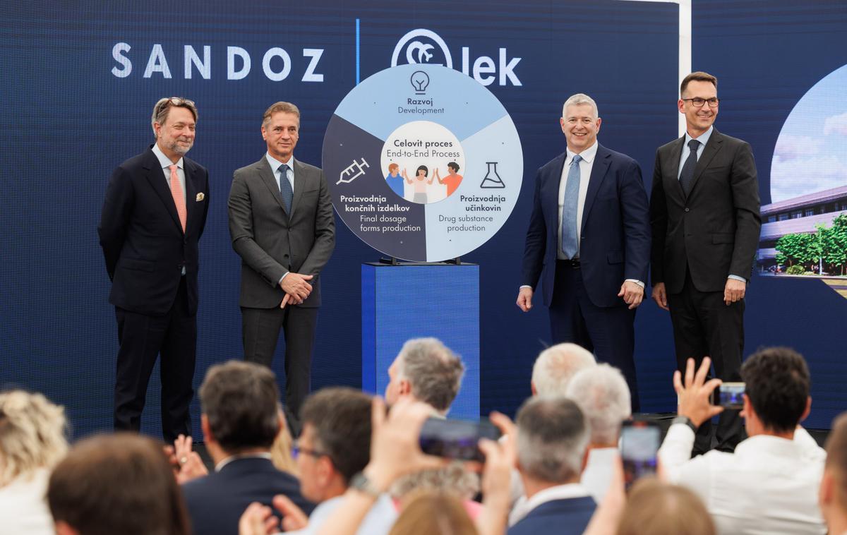 Položitev temeljnega kamna Lek Sandoz | Proizvodno-skladiščni objekt s kletjo bo imel v dveh nadstropjih skladišča, proizvodne prostore ter pisarne in laboratorije. | Foto STA