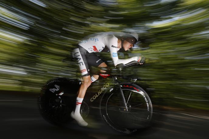 Tadej Pogačar, TDF22 | Tadej Pogačar je v kronometru osvojil tretje mesto, Tour de France bo zaključil na skupnem drugem mestu. | Foto Reuters