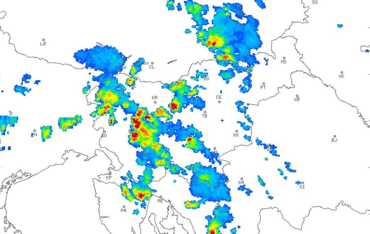 Arso radarska slika padavin | Foto Arso