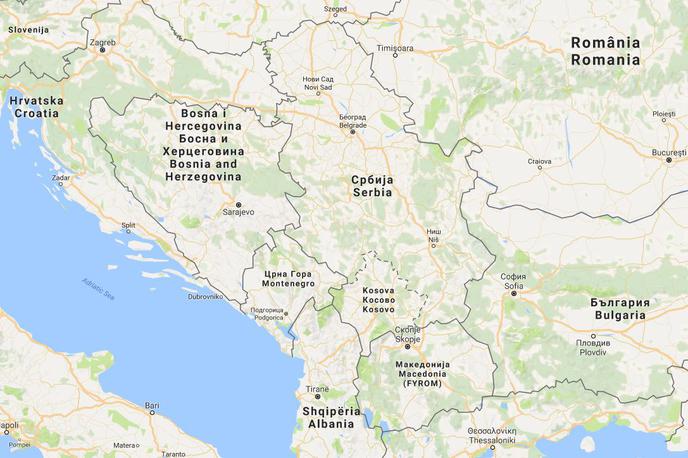 Balkan zemljevid | Foto zajem zaslona