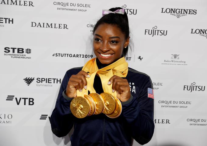 Simone Biles je eno največjih imen športne gimnastike.  | Foto: Reuters