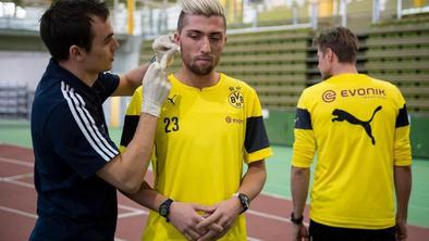 Kevin Kampl že na prvem treningu v središču pozornosti