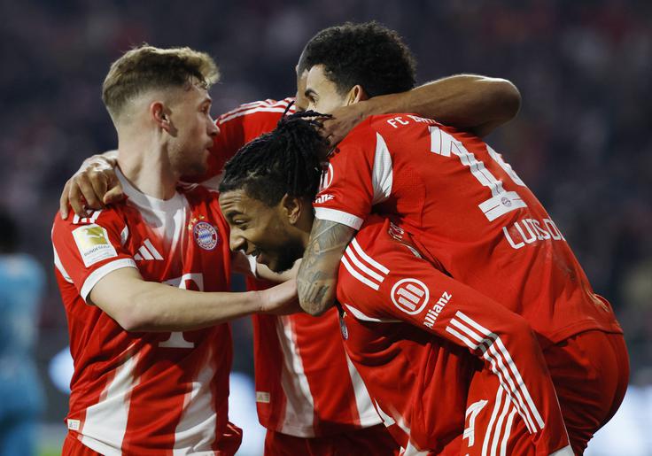 Luis Diaz je dosegel kar tri zadetke za Bayern. | Foto: Reuters