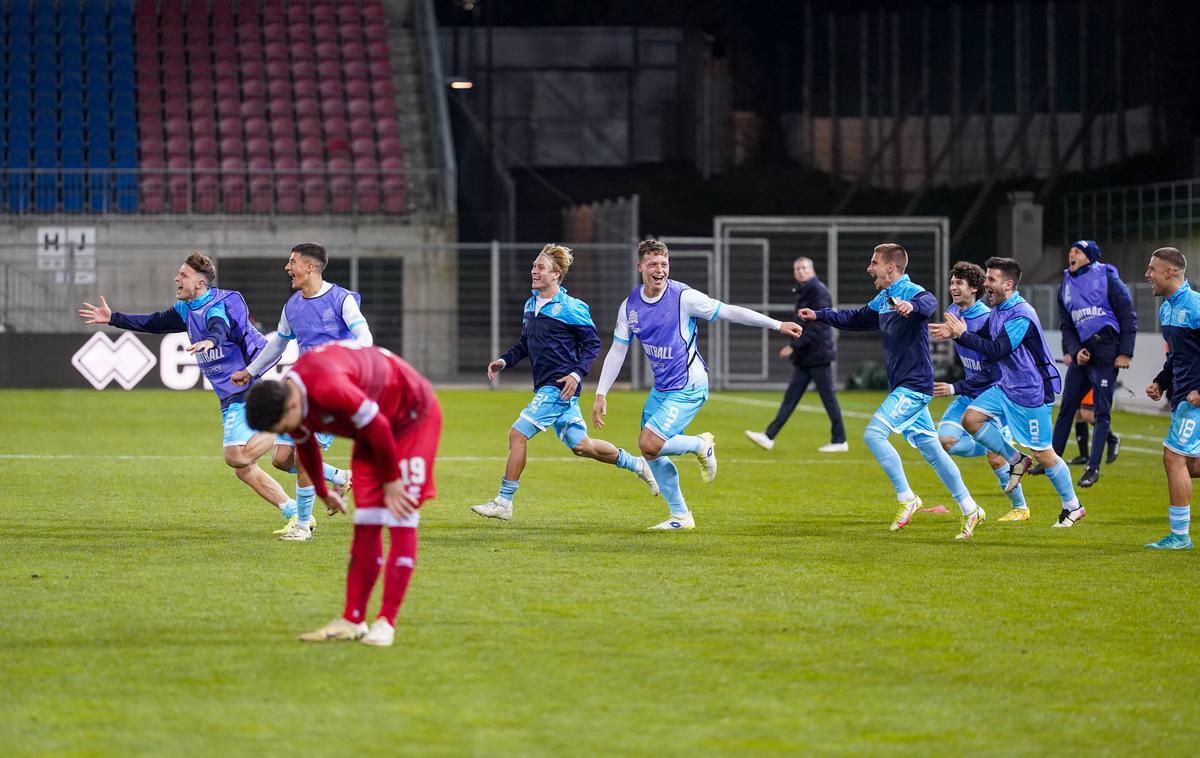 San Marino, nogomet | Veselje nogometašev San Marina po zgodovinski uvrstitvi v skupino C lige narodov. | Foto Guliverimage