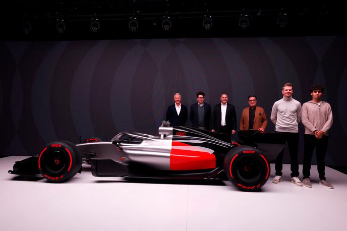 Audi formula 1 | Audi je v Münchnu pokazal barve svojega dirkalnika, vodstvo ekipe in oba voznika. | Foto Reuters