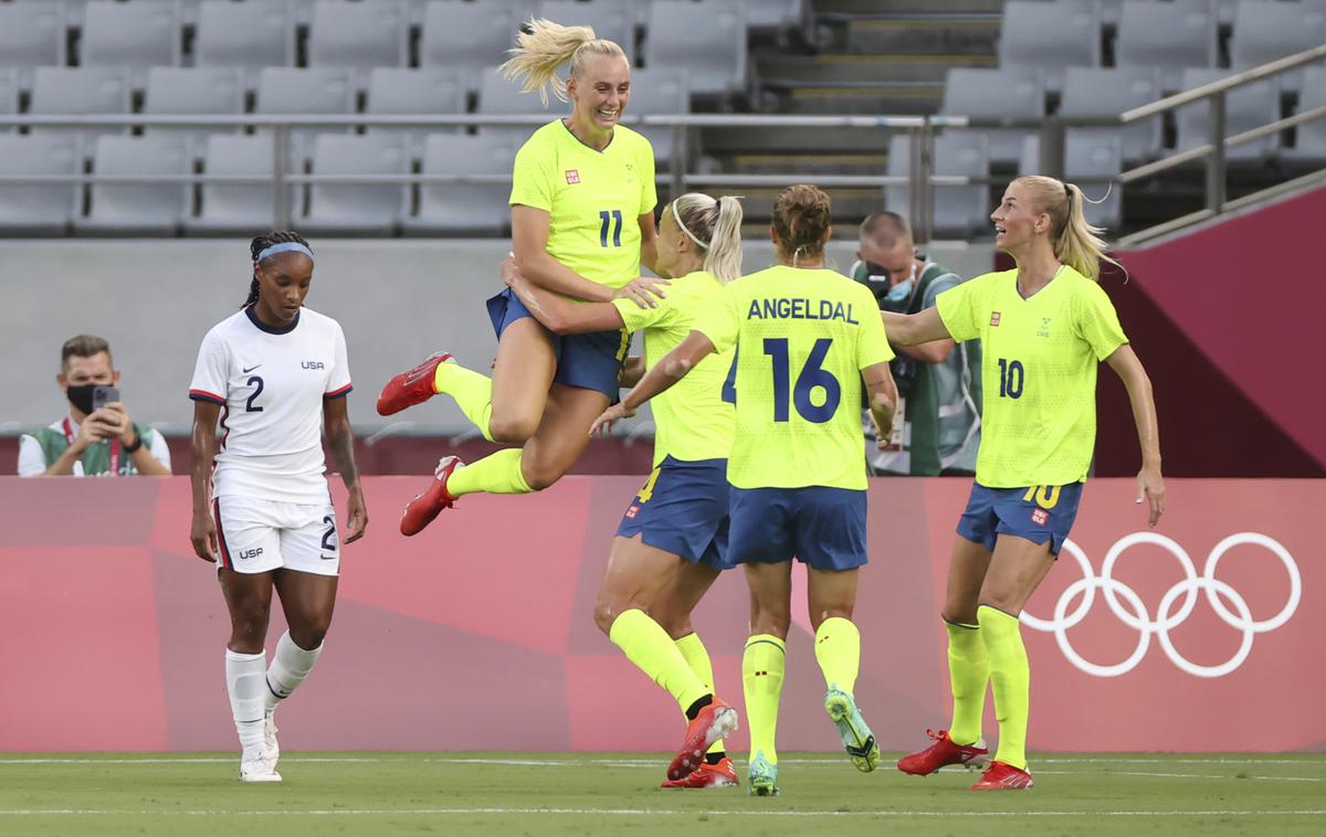 Švedska ZDA OI Tokio | Švedinje so Američankam zadale prvi poraz po 44 tekmahh. | Foto Guliverimage
