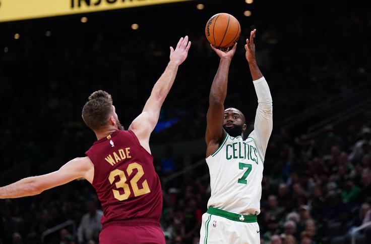 Jaylen Brown je proti Clevelandu prispeval 30 točk. | Foto: Reuters