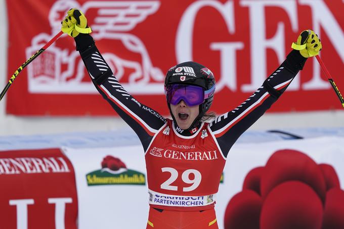 Presrečna Kanadčanka Marie-Michele Gagnon se je s štartno število 29 zavihtela na 3. mesto. | Foto: Guliverimage/Getty Images