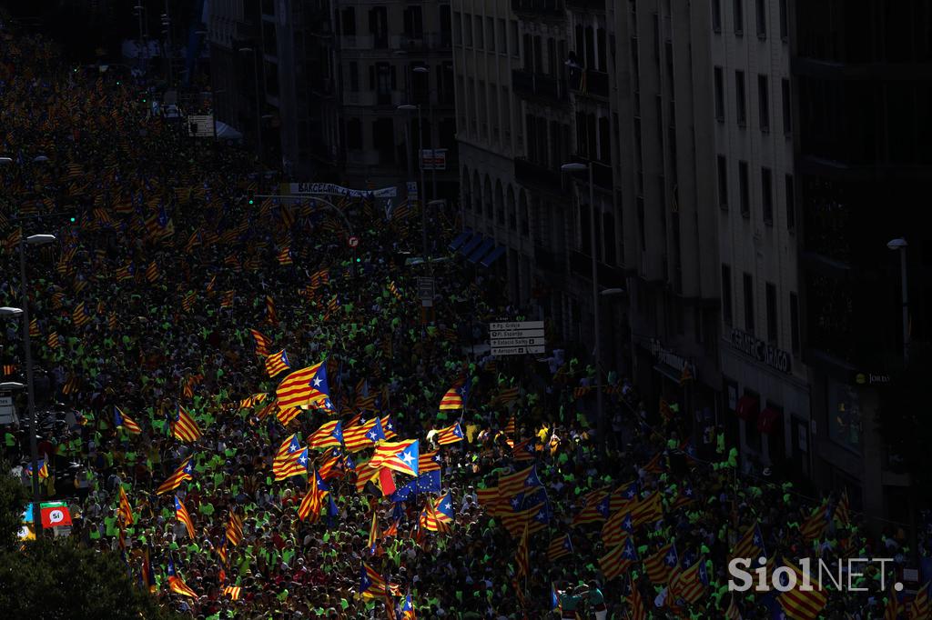 Barcelona - demonstracije za samostojno Katalonijo