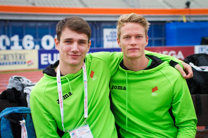 Renner in Janežič sta tudi zunaj steze dobra prijatelja. Oba sta še precej mlada in poosebljata svetlo prihodnost slovenske atletike. | Foto: Peter Kastelic
