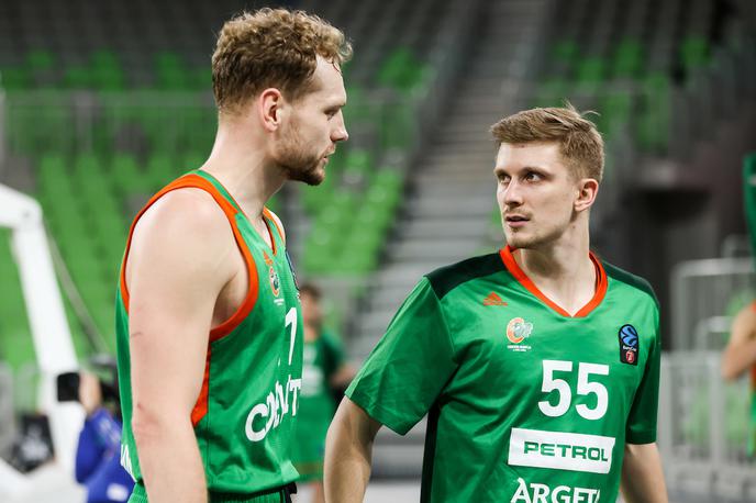 Cedevita Olimpija, Virtus Bologna, februar 2021 | Olimpija je zaradi covid-19 ostala brez tekme s Crveno zvezdo. | Foto Vid Ponikvar