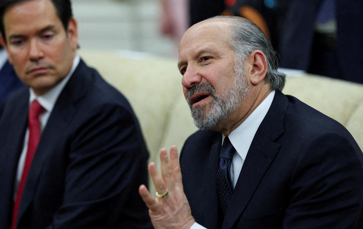 Howard Lutnick | Ameriški sekretar za trgovino Howard Lutnick optimistično napoveduje, da bodo podrobnosti dogovora predseavili v ponedeljek.  | Foto Reuters