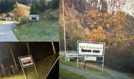 Dvojezičnost znova na udaru: premazali so slovenske napise #foto