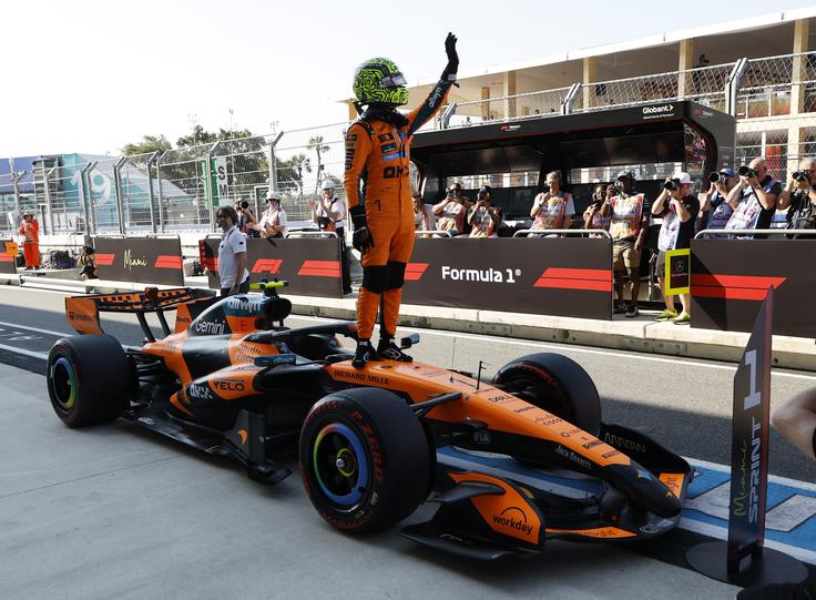 Lando Norris je dobil kvalifikacije za šprint. | Foto: Reuters