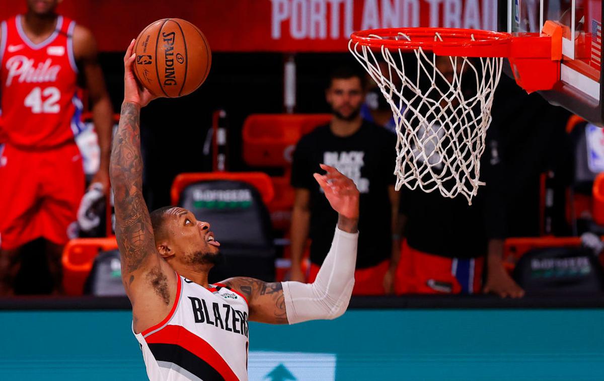 Damian Lillard | Damian Lillard je na tekmi Portlanda proti Philadelphii dosegel 51 točk. | Foto Getty Images