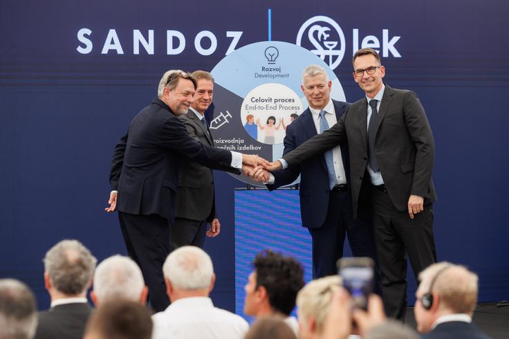 Položitev temeljnega kamna Lek Sandoz | Foto: STA