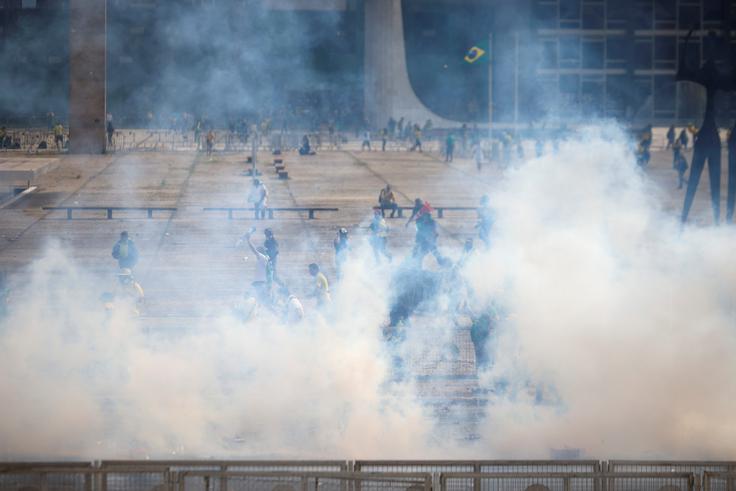 Vdor na območje kongresa v Brasilii | Foto: Reuters