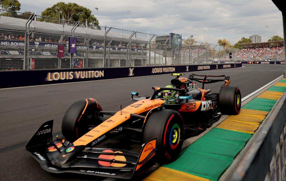 Melbourne Lando Norris McLaren | Lando Norris si je v Albertovem parku pridirkal svoj 10. najboljši štartni položaj v formuli 1. | Foto Reuters