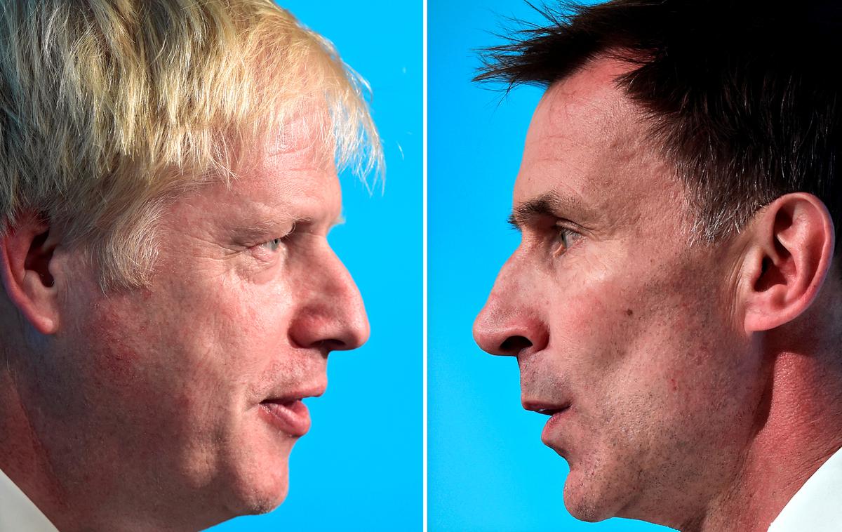 Boris Johnson in Jeremy Hunt | Za novega vodjo konservativcev in s tem položaj britanskega predsednika vlade kandidirata Boris Johnson in Jeremy Hunt. | Foto Reuters