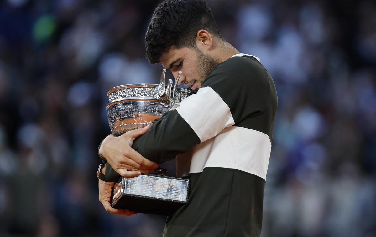Carlos Alcaraz | Carlos Alcaraz se je vrnil po dveh nizih zaostanka in po napetem dvoboju slavil. | Foto Reuters