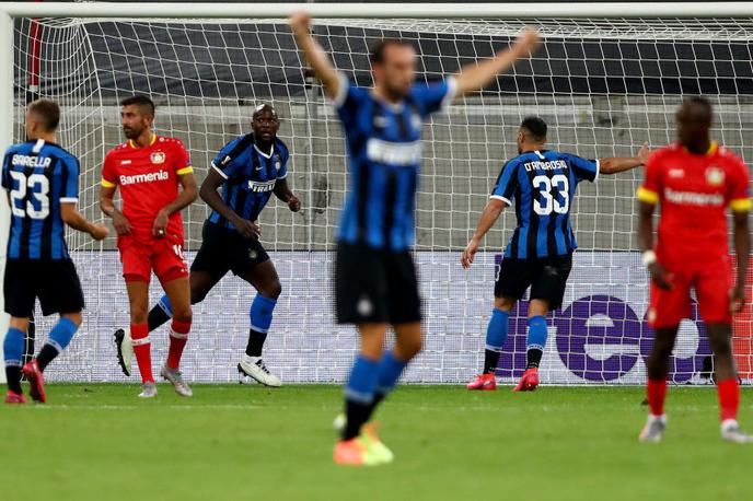 Inter Bayer | Samir Handanović se je skupaj s soigralci Interja veselil zmage nad Bayerjem. | Foto Getty Images